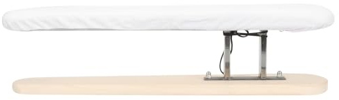 iplusmile Planche à Repasser Compacte Bois avec Couverture Blanc Support Stable Épaissi Table de Repassage Pratique pour Chemises Vêtements et Linge pour Usage Domestique et Gain de Place