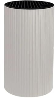 Générique Support de Porte-Couteau Cuisine 8 Pouces for Outils Rangement Seau en Plastique inséré céramique Chef(Off White)