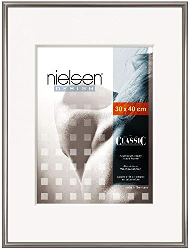 Bilderrahmen vonNielsen Alurahmen Classic 50x70 Grau - Normalglas