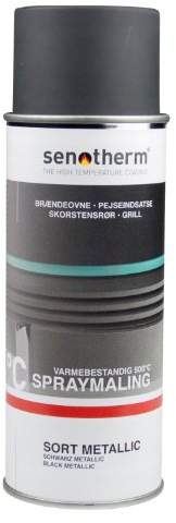 Senotherm Ofenfarbe 400ml Ofenspray schwarz metallic