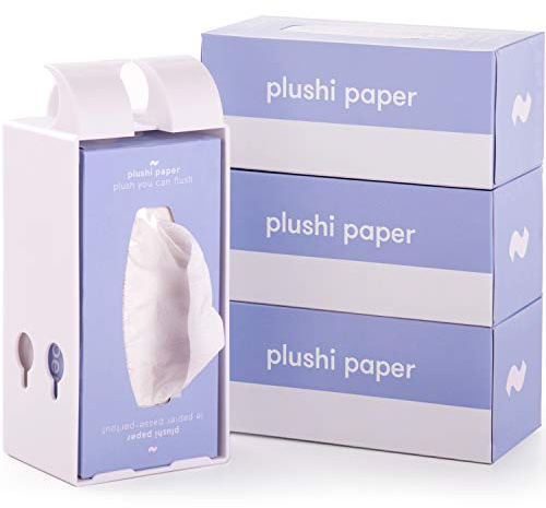 Toilet Paper Holder With 4-Ply Soft Toilet Paper - Portable Tissue Holder Installs Easily & Keeps Soft Toilet Paper Organized & Accessible - Toilet Holders Designed for Travel Trailers Campers Marine