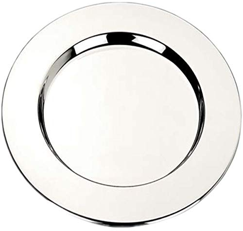 Edler Flaschenuntersetzer Ø 15,4cm – Echt versilbert (Silver Plated) – Hochwertiger Flaschenteller inkl. Geschenkbox