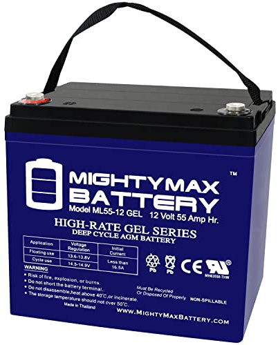 Mighty Max Battery 12V 55AH GEL Replacement Battery for MK M22NF SLD G - 2 Pack