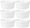 BESTonZON 6 Pièces Ramequins En Porcelaine 2. 5 Pouces Allant Four Petits Plats Pour Crème Brûlée Trempette À La Crème Glacée Et Sauces Tasse En Céramique Blanc Mini Bols De Cuisson
