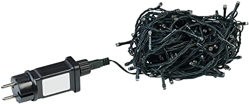 Lunartec Lichterkette Outdoor LED: WLAN-Lichterkette mit 160 warmweißen LEDs, 8 Modi, App, IP44, 16 m (mit Netzteil, Außenlichterketten, Weihnachtsbaum)