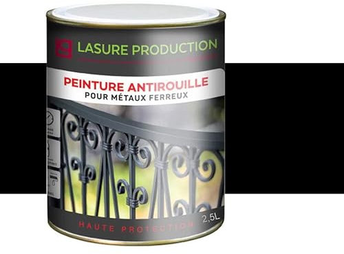 PEINTURE ANTIROUILLE-Noir-Bidon de 2,5 L