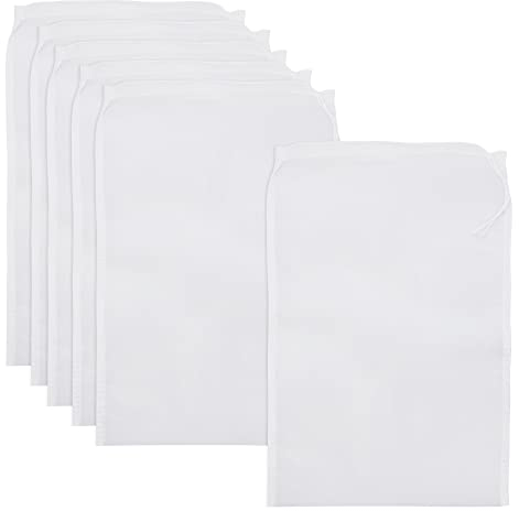 UMCHU 6 Piezas 100 mesh lavable Nylon Malla fina,Filtro para Leche Vegetal,para leche de nueces vegana, leche de almendras, zumo de frutas, café, queso(24 * 36cm)