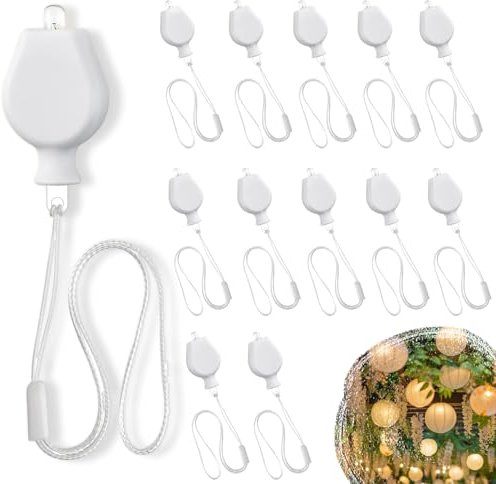 12 x LED Ballonlichter für Lampions Außen, LED Laternenlichter Lampions Warmweiß, Led Luftballons Lichter für Papierlaternen Hochzeit Halloween Weihnachten Party Dekoration(Warm Weiß)
