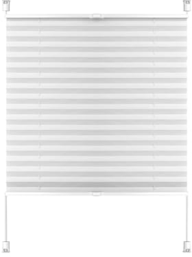 Plissee nach maß, 35 x 140 cm Sonnen-Sicht, und Sichtschutz, Easyfix plisseerollo Klemmfix ohne Bohren, für Fenster & Balkontür, Weiß