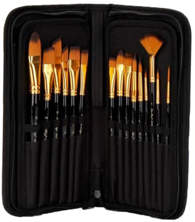 NUOBESTY Satz 15 Kunstmalereibedarf Bürste für Kunstliebhaber Pinsel für Ölfarbe Nylonanzüge acrylharz acrylklötzchen Ölgemäldepinsel das Gesicht Acrylfarbe feiner TIPP einstellen