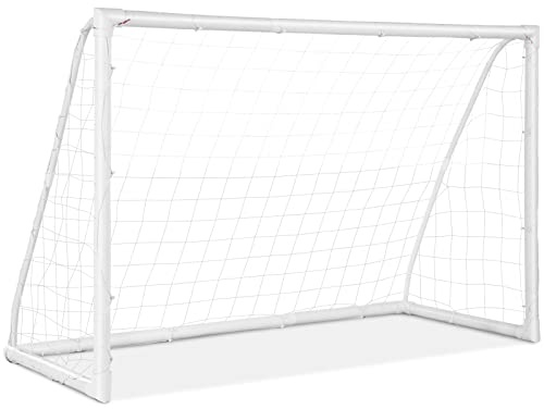 LIFEZEAL Fußballtor für Kinder 183 x 80 cm, Tragbarer Fußballtrainingsgeräte mit Netz, Fußballtraining Jugend für Schule, Hinterhof, Garten