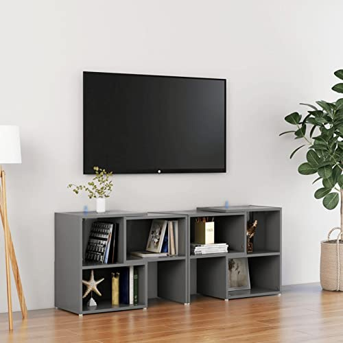 ShGaxin TV-skåp, TV-bord, TV-skåp, vardagsrumsmöbler, vardagsrum TV-bord, vardagsrum TV-bord, spånskiva grå 104 x 30 x 52 cm