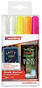 Kreidestift edding 4095 rund 2-3 mm, sortiert | Blister a 5 Stück