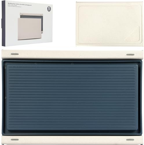 XYJ Kunststoff-Schneidebretter, flexible rutschfeste Schneidematte, spülmaschinenfest, BPA-frei, rutschfeste Schneidematte für Fleisch und Gemüse
