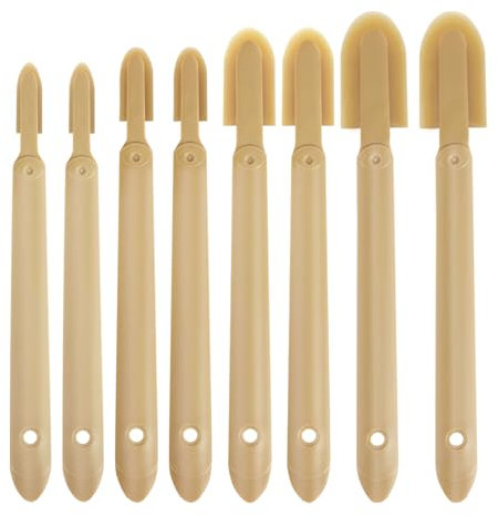 8 PCS Rubber Caulking Spatulas Tool,Rubber Caulk Silicone Sealant Finishing Tool,Spreader Applicator Caulking Finishing Tool Rubber for Floors, Tiles, Walls, Bathrooms, Kitchens 4 Size