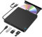 NOLYTH External CD/DVD Drive for Laptop: USB 3.0 Slim CD Burner with SD TF 2 USB Ports - Plug & Play USB-C Portable DVD Player Reader for Mac Macbook PC Windows 11/10