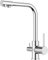 BELZ 3 Way Kitchen tap Double Lever 360° Swivel Mixer Tap with Drinking Filtered Water Outlet Low Pressure Classic Design (Pure Water - Chrome)