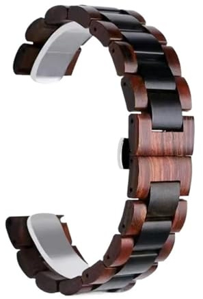 THBGTCNQ Holz-Uhrenarmband, 20 mm, 22 mm, universelles Ersatzarmband for Herren und Damen, Schnellverschluss-Armband for Smartwatch, Quarzuhr