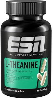 ESN L-Theanine, 45 Kapseln | 100 mg L-Theanine pro Portion, mentale Entspannung & Fokus, vegan, made in Germany
