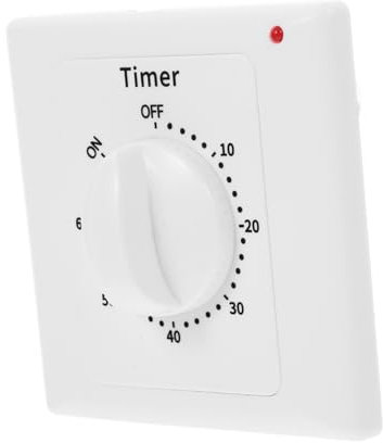 IWOWHERO Zeitschaltuhr Steckdose Mechanischer Zeitschalter Mit Beleuchtung Aufputzmontage Für Innenbereich Energiesparender Timer Mit Präziser Zeitsteuerung Bis 60 Minuten