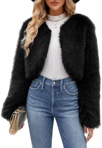 Abrigo De Vellón para Mujer, Chal De Piel Sintética, Chaqueta Bolero Corta, Abrigos Peludos De Invierno para Bodas, Capa Cálida Y Esponjosa para Vestidos, Abrigo Elegante para Mujer, Cárdigan, P