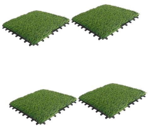 IWOWHERO Dalles De Gazon Synthétique Emboîtables Pour Décoration De Terrasse De Jardin Et De Toit