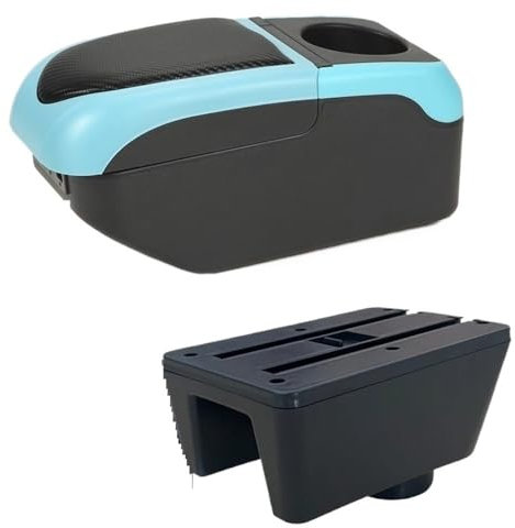 Reposabrazos Caja Para Seat Para Ibiza 6j Para Ibiza 6L Caja De Reposabrazos Coche Caja De Almacenamiento Para Automóvil Accesorios Interiores Para Coche(Black Blue)
