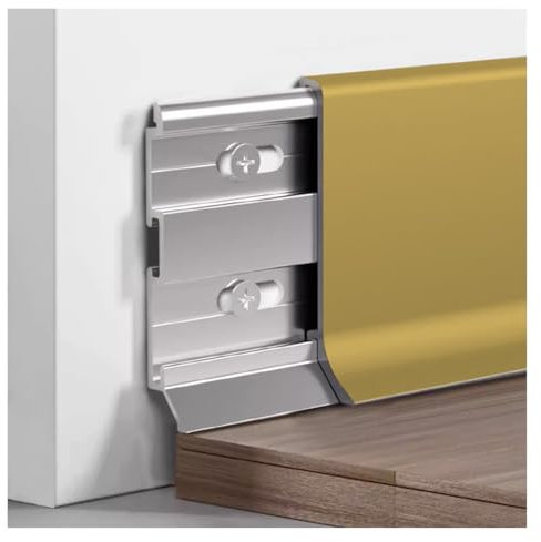 Sockelleiste aus Aluminium, Bodenleiste aus Metall für Badezimmer, Küchenschränke und Home Office
