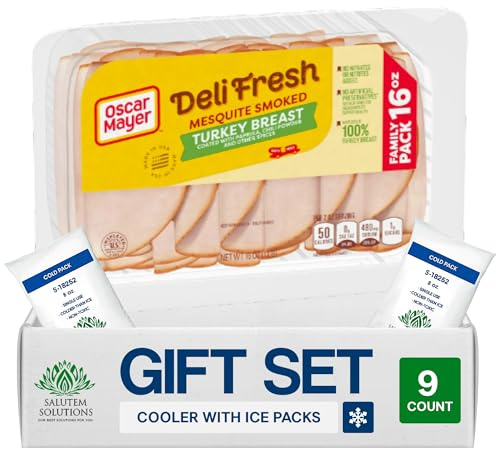 Salutem Vita – Rotisserie Seasoned Sliced Chicken Breast Deli Lunch Meat, Gift Set – Pack of 9