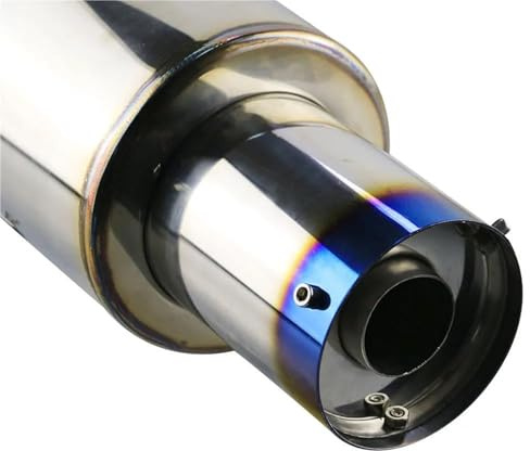 UAGFDFF Terminale Scarico Scarico Universale Db-Killer Controllo Suono 76mm 89mm 102mm 114mm silenziatore marmitta in Acciaio Inossidabile Riduce Rumore Tubo Scarico(SL 102)