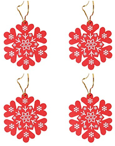 Weihnachtsanhänger aus Holz, Schneeflocke, Elch, Stern, Holzspäne, hängende Verzierung für Baum, Zuhause, Party, Innen- und Außenbereich, Garten, Schneeflocken-Anhänger