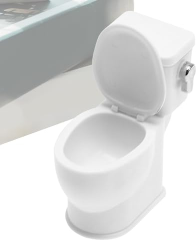 Puppe Badezimmereinheit - kompakte Simulation Töpfchen Stuhl, detaillierte Raumverzierung | Niedliche Spielzeugtoilette Skulptur, Interieur Mini Bowl Dekoration, lustig vorgeben Play Zubehör,