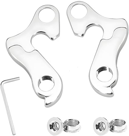 2 unidades de palanca de cambios para bicicleta Shimano y Cube, pomo trasero para bicicletas Derailleur Hanger con llave Allen Tornillos de aleación de aluminio Repuesto Gancho trasero para bicicleta