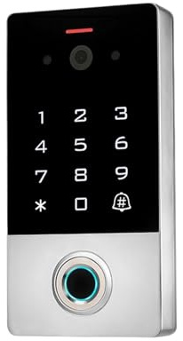 YFDGD Videocitofono 1080P For Di Controllo Accessi Domestico, Tastiera Accesso Con Impronta Digitale Wi-Fi, Apriporta E Citofono Senza Monitor Protezione Contro Tutte Intemperie(VF1)