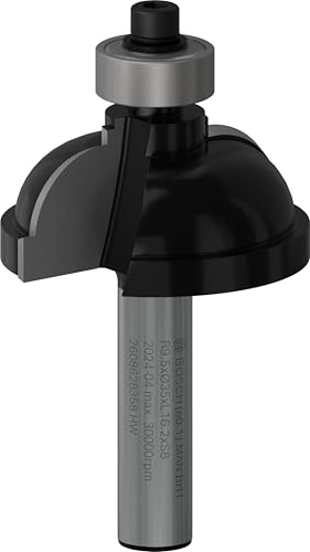 Bosch 1x PRO Profilfräser klassisch, R 9,5, S 8 | für Weichholz, Hartholz, Ø 35 mm, Professional Zubehör Oberfräsen, Kantenfräse