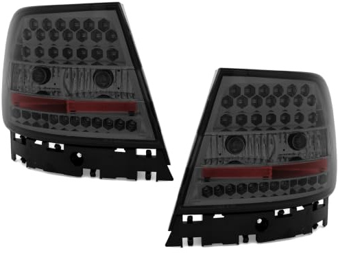 Eagle Eyes Rückleuchten Set passend für Audi A4 B5 Limo (11/1994-2/1999) | 2-teiliges Set, LED, Klarglas, Smoke, Tuning, Anschluss über OE Stecker, inkl. Dichtung,