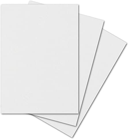 ARTOZ 50x Briefpapier - Blütenweiß DIN A4 297 x 210 mm - Edle Egoutteur-Rippung - Hochwertiges Designpapier Urkundenpapier