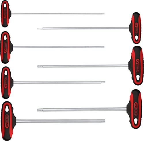 KS Tools 158.5050 ERGOTORQUEplus® Juego de llaves Allen RIBE con mango en T, 7 pzs M4-M10