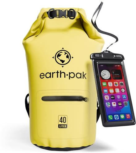 Wasserdichter Packsack 40L - Dry Bag mit Reißverschlusstasche und Rolltop