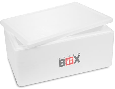 THERM BOX frigolitbox 24 l till 45 l, olika storlekar, isoleringslåda, termolåda, kylbox, varmhållningsbox, återanvändbar