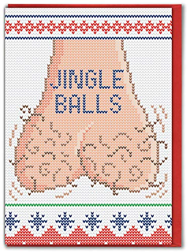 Lustige humorvolle Jingle Balls Weihnachtskarte