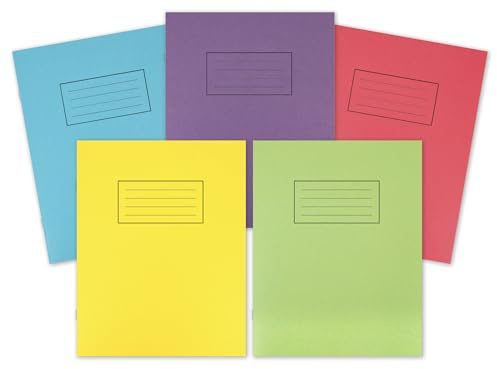 Silvine Exercise Book, 229mm x 178mm, Assorted, Pack of 10 , SV42364