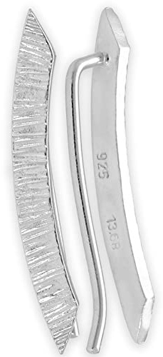 Herrörhängen Ear Climbers i 925 Sterlingsilver - Hamrad Textur Böjd Design - Herrsmycken Present till Honom - Handmade by Emmanuela