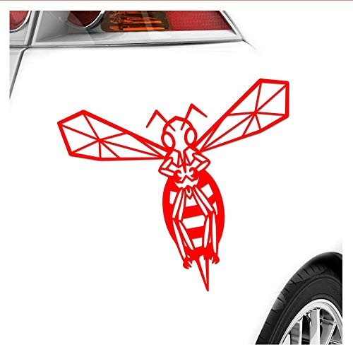Kiwistar - Autoaufkleber - Hornisse Polygon wespe - Rot - 30x24cm - Aufkleber Auto, Laptop, Fahrrad, LKW, Motorrad mehrfarbig JDM Decal Racing