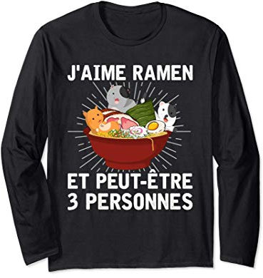 Animal Chat Nouilles Japonais Kawaii Japon Bol De Ramen Manche Longue
