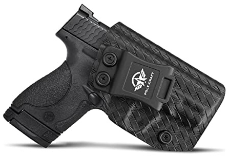 M&P Shield 9mm Holster, Carbon Fiber Kydex Holster IWB for Smith & Wesson M&P Shield 9mm .40 3.1 Barrel S&W Pistol - Innen Bund verdeckt tragen Holster M&P Shield 9mm 40 Accessories - Black, Right
