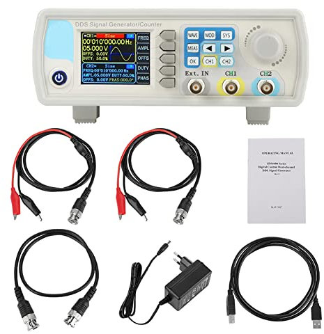 JDS6600 Generatore di Segnale DDS Generatori di Funzioni di Test Elettrico Contatore Funzione di Forma D'onda Ad Alta Precisione Controllo Digitale Frequenza Sinusoidale AC100-240V(Norma europea 15Hz)