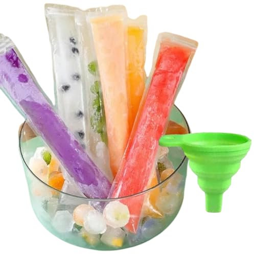 Stampi per Ghiaccioli,Sacchetti Ghiaccioli Gelato,Sacchetti per Popsicle,Sacchetti per Muffe Ice Popsicle,per DIY Snack Yogurt Frullati Gelato