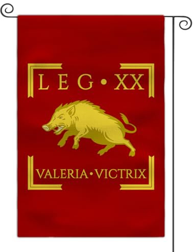 Bandiera da giardino della Legione romana, 30,5 x 45,7 cm, doppia faccia (LEGIO XX VALERIA VICTRIX)