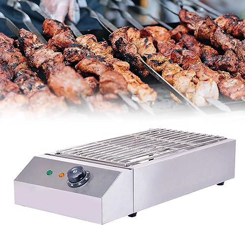 Tavolo Elettrico Top Top Cridle - Grill Barbecue Barbecue Portatile Senza Fumo Con Controllo Della Temperatura - Griglia Di Cottura Interna Per Kebabs - Piastra Sicura Con Vassoio A Goccia Piena D'acq